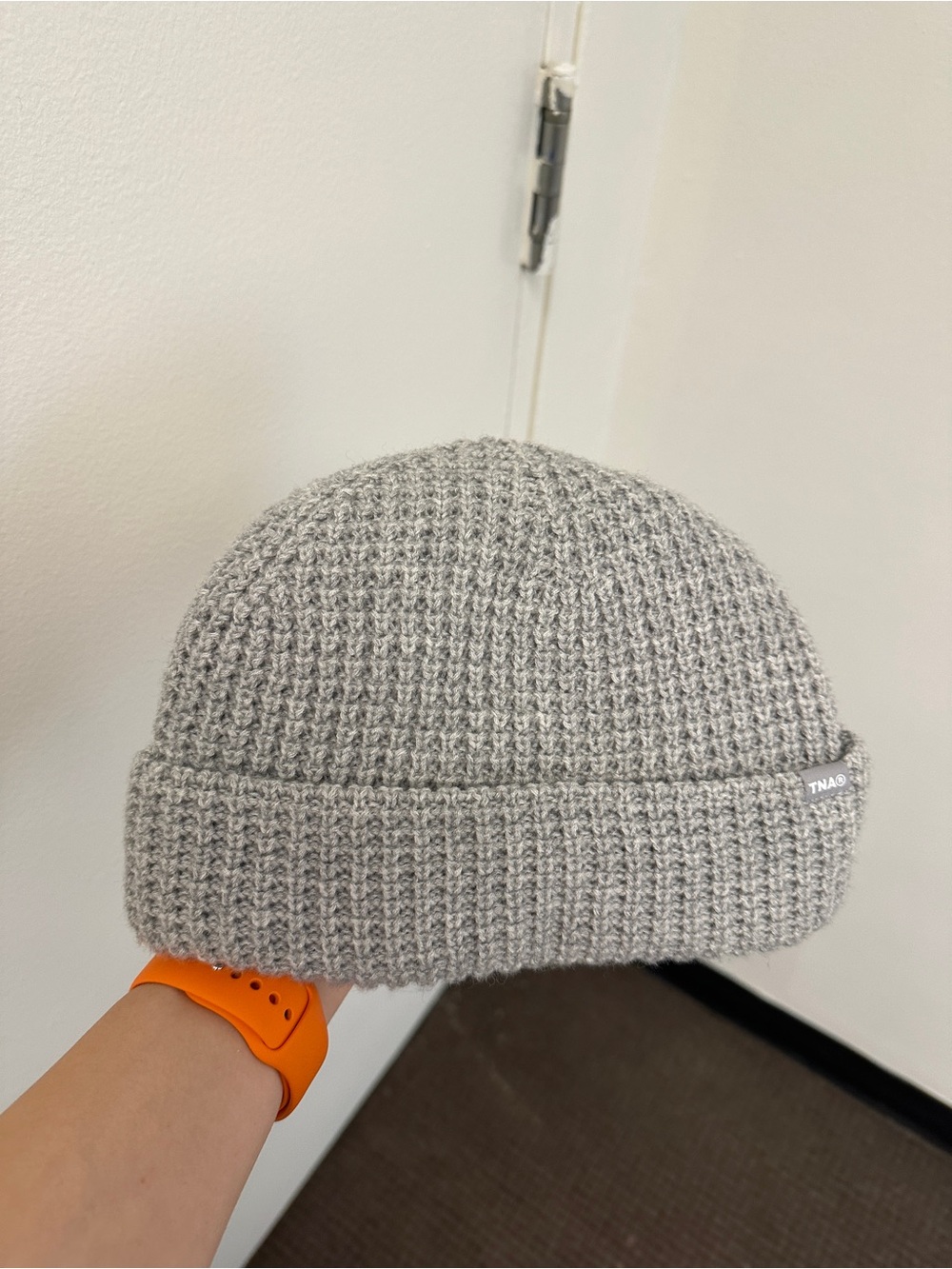 TNA Light Heather Gray Chunky Knit Beanie